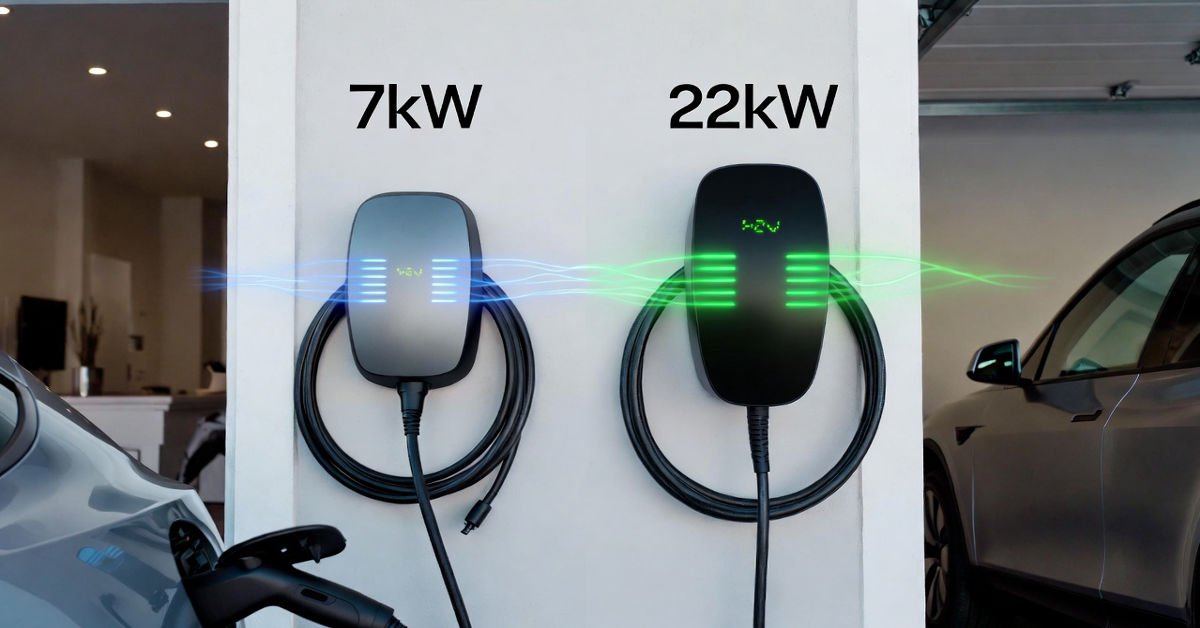 Home EV charger 7kW vs 22kW