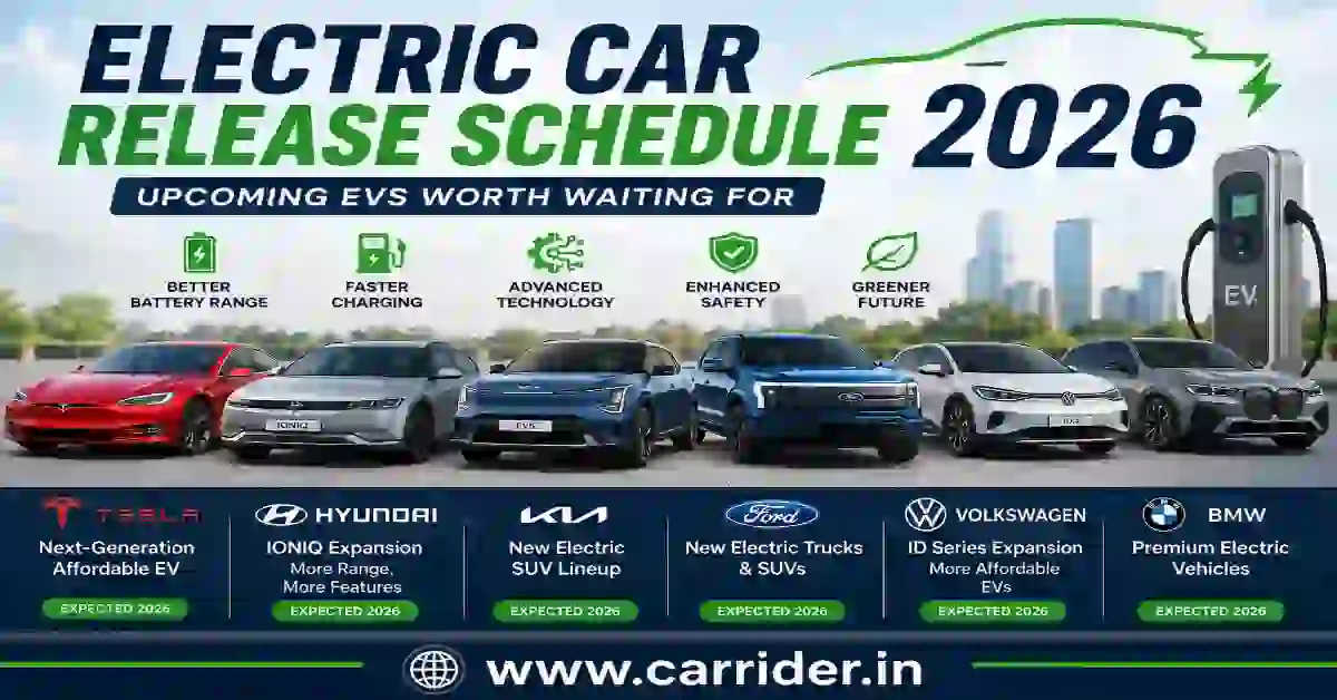 Electric Car Release Schedule 2026.